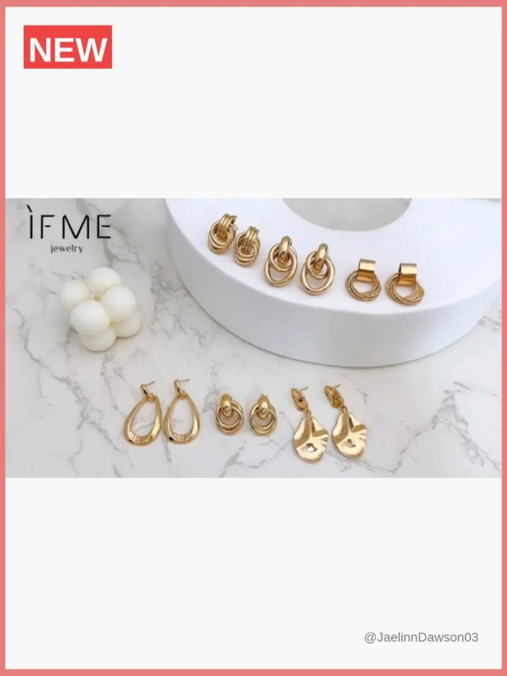 6 Pairs Chunky Gold Knot Earrings Set Trendy Drop Dangle Lightweight